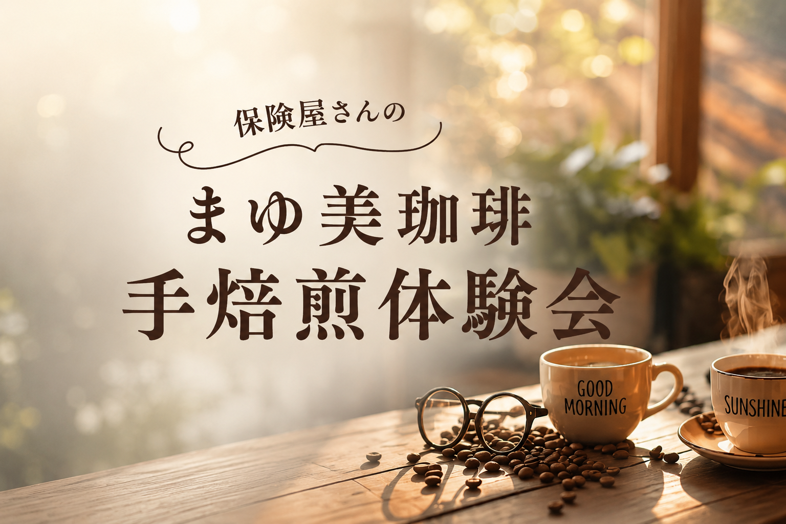 保険屋さんの まゆ美珈琲 手焙煎体験会